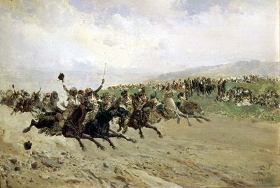 Andalucía: Carreras de caballos en una feria, finales del siglo XIX de Baldomero Calopre y Gimenez