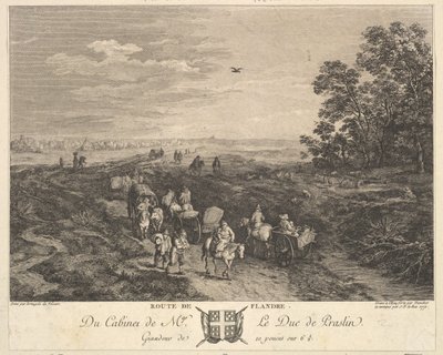Ruta de Flandes después de una pintura en la colección del Duque de Praslin, 1772 de Balthasar Anton Dunker