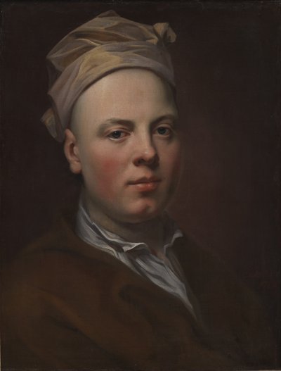 Retrato de un joven con gorra blanca de Balthasar Denner