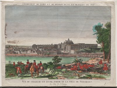 Vista del castillo y parte de la ciudad de Versalles de Balthasar Friedrich Leizelt
