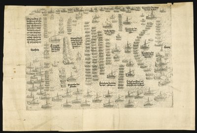 La batalla de Lepanto el 7 de octubre de 1571, 1571 de Balthasar Jenichen