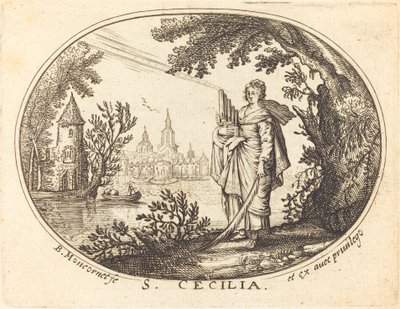 Santa Cecilia en un paisaje de Balthasar Moncornet