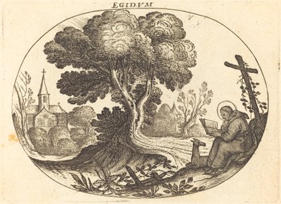 San Egidio y una cierva de Balthasar Moncornet