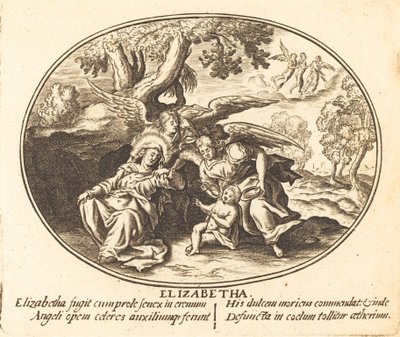 La huida de Santa Isabel con el niño San Juan de Balthasar Moncornet