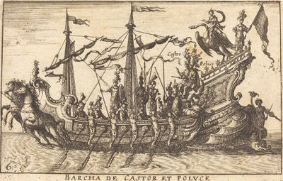 Barca de Cástor y Pólux de Balthasar Moncornet after Remigio Cantagallina