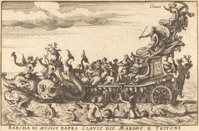 Barcha de músicos rapra Clauco dio Marino y Tritones de Balthasar Moncornet after Remigio Cantagallina