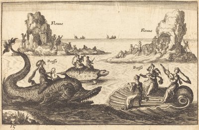 Diosas en el río de Balthasar Moncornet after Remigio Cantagallina