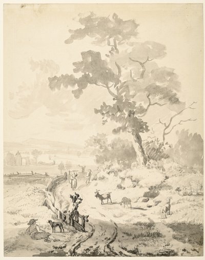 Paisaje con árbol grande de Balthasar Paul Ommeganck