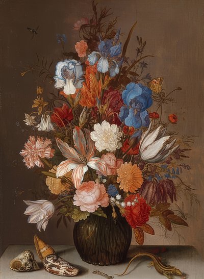 Naturaleza muerta con flores. Alrededor de 1625-30 de Balthasar van der Ast