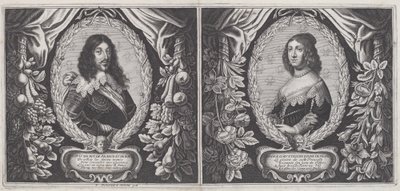 Luis XIII y Ana de Austria de Balthazar Moncornet and Pierre Mariette I