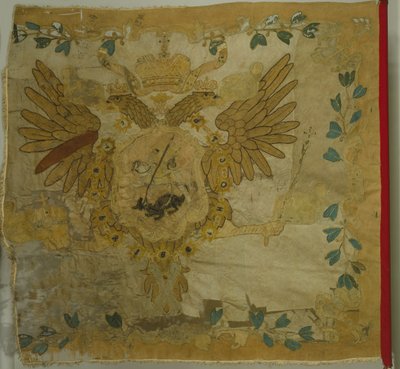 Bandera de San Jorge del Regimiento de Infantería en la época de Anna Ioannovna, 1730s de Banners and Standards Flags