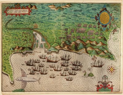 Captura de Santiago en Cabo Verde de Baptista Boazio