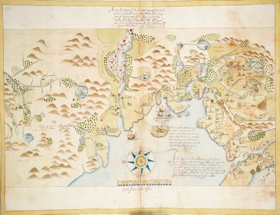 Bahías de Donegal y Sligo, Irlanda, c.1600 (lino, papel) de Baptista Boazio