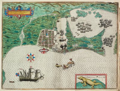 Mapa de Cartagena de Baptista Boazio