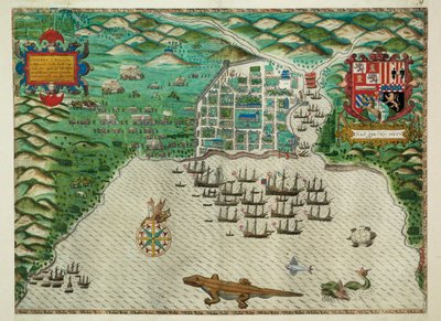 Mapa de Santo Domingo de Baptista Boazio