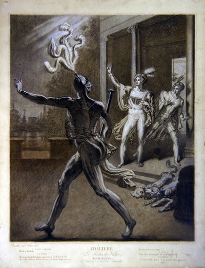 Don Juan y el Comendador, ilustración del Acto IV Escena 12 de 