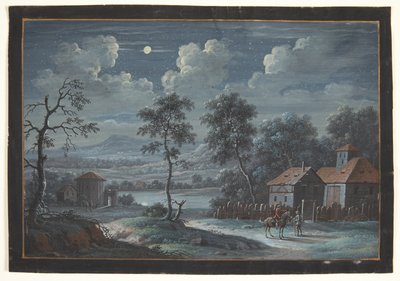 Un paisaje del sur a la luz de la luna llena de Barbara Dietzsch
