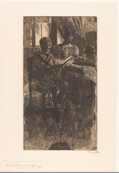 F. Leith Ross met de juffrouw (título original en el objeto) de Barbara Elisabeth van Houten (signed by artist)