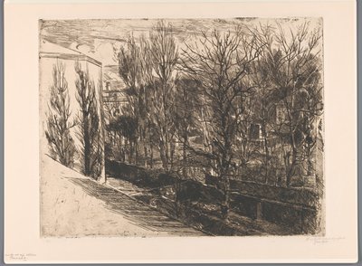 Vista desde mi estudio (título original del objeto) Panorama (título en objeto) de Barbara Elisabeth van Houten (signed by artist)