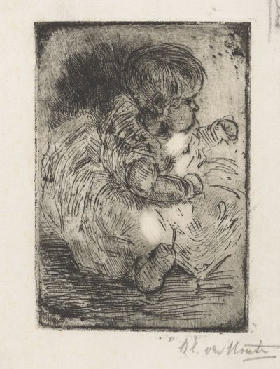 Retrato de H.W. Mouton de bebé de Barbara Elisabeth van Houten (signed by artist)
