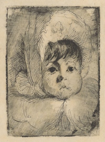Retrato de Elizabeth Mouton de niña con capucha en la cabeza de Barbara Elisabeth van Houten