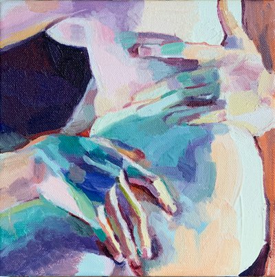 Mano 5, 2022 (óleo sobre lienzo) de Barbara Hoogeweegen