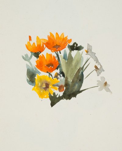 Flores de naranja (acuarela y grafito sobre papel de trama) de Barbara Leigh Smith Bodichon