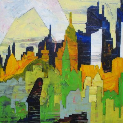 Capas de paisajes urbanos abstractos de Barbara Piatti