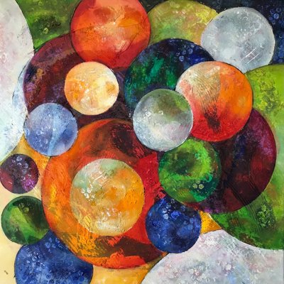 Círculos abstractos de colores de Barbara Piatti