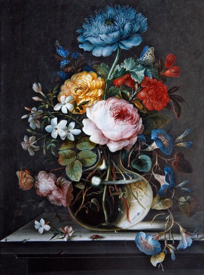 Jarrón de flores en un estante de Barbara Regina Dietzsch