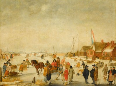 Disfrutar del hielo de Barend Avercamp