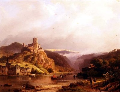 Beilstein en el Mosela de Barend Cornelis Koekkoek