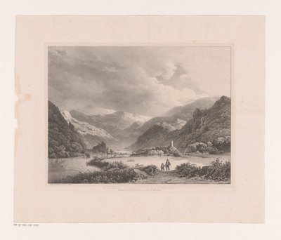 Vista del valle de Ahr El Valle de la Tierra (título sobre el objeto) de Barend Cornelis Koekkoek