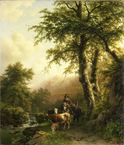 Paisaje italiano de Barend Cornelis Koekkoek