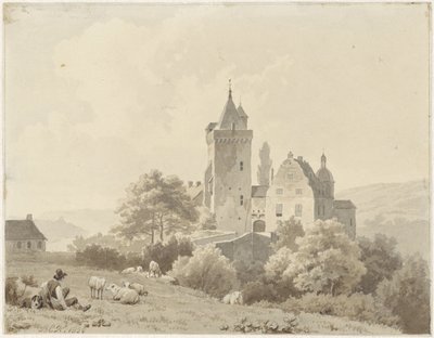 Pastor descansando en Schloss Lansberg de Barend Cornelis Koekkoek