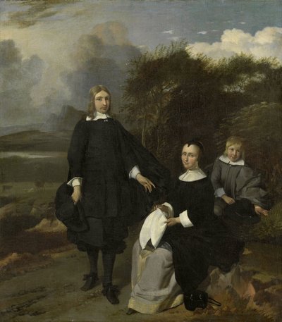 Familia en un paisaje de Barend Graat
