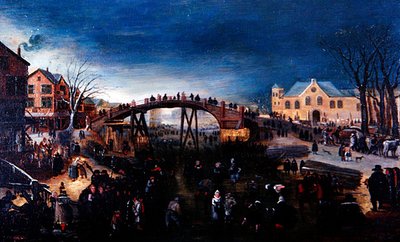 Un Paisaje Invernal con Figuras Patinando y Jugando, c.1640-50 de Barent (follower of) Avercamp