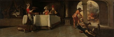 Lázaro y el hombre rico de Barent Fabritius
