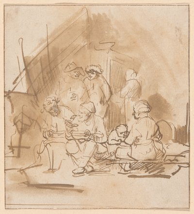 Sátiro entre los campesinos de Barent Fabritius