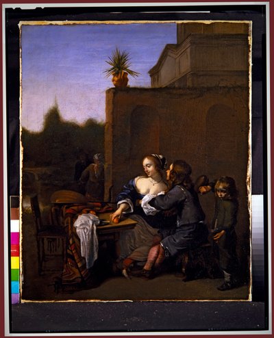 Pareja en el jardín (lienzo) de Barent Graat