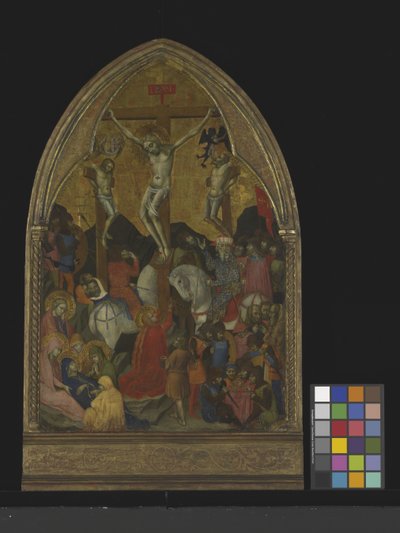 Crucifixión (temple y oro sobre madera) de Barnaba da Modena