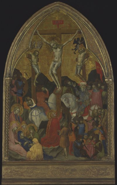 Crucifixión, c.1375 (temple y oro sobre madera) de Barnaba da Modena