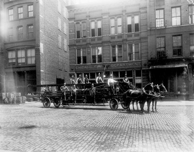 Estación de bomberos No. 40, Chicago, Illinois, EE.UU., c.1905 de Barnes and Crosby