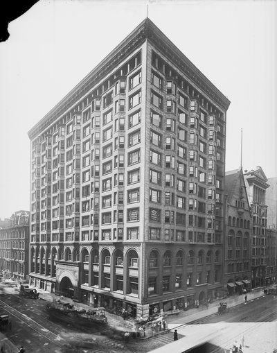 Chicago Stock Exchange, Chicago, Illinois, EE.UU., c.1907 (foto en b/n) de Barnes and Crosby