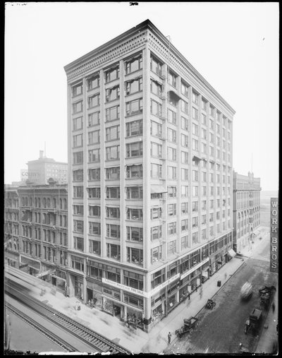 Edificio Powers, Chicago, Illinois, EE.UU., c.1903 (foto en b/n) de Barnes and Crosby