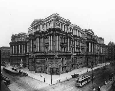Vista del Ayuntamiento de Chicago y el Palacio de Justicia del Condado de Cook, c.1900 de Barnes and Crosby Barnes and Crosby
