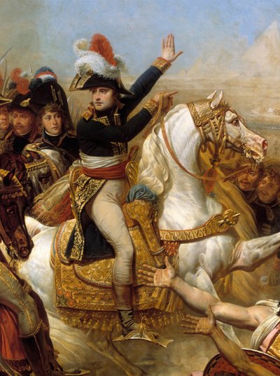 Campaña de Egipto (1798-1801): Napoleón Bonaparte arengando al ejército antes de la Batalla de las Pirámides, 21 de julio de Baron Antoine Jean Gros