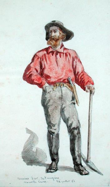 Retrato de un buscador de oro en Nueva Escocia de Maurice Sand