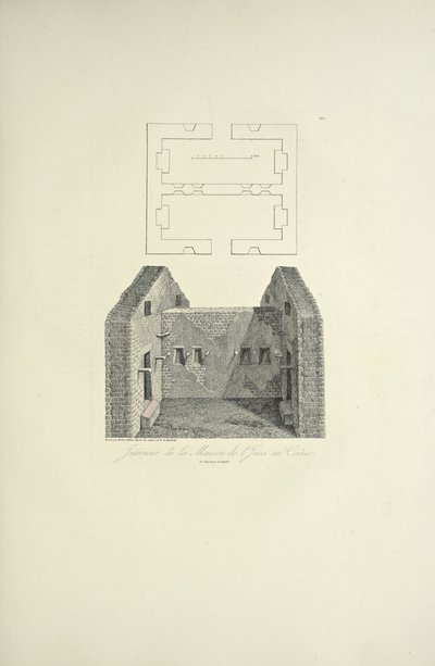 Interior de la Casa del Inca en Cañar, ilustración de "Vues des Cordillères et Monumens des Peuples Indigènes de l