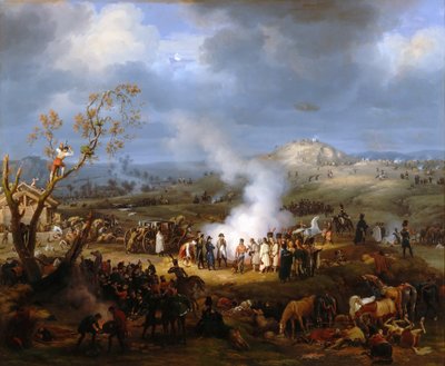 El vivac de Napoleón en la víspera de Austerlitz, 1 de diciembre de 1805 de Baron Lejeune Louis François